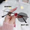 New Anti-blue Photochromic Myopia Finished Glasses Polygon Anti-ultraviolet Near-sight Eyeglasses Ultralight Vintage Glasses