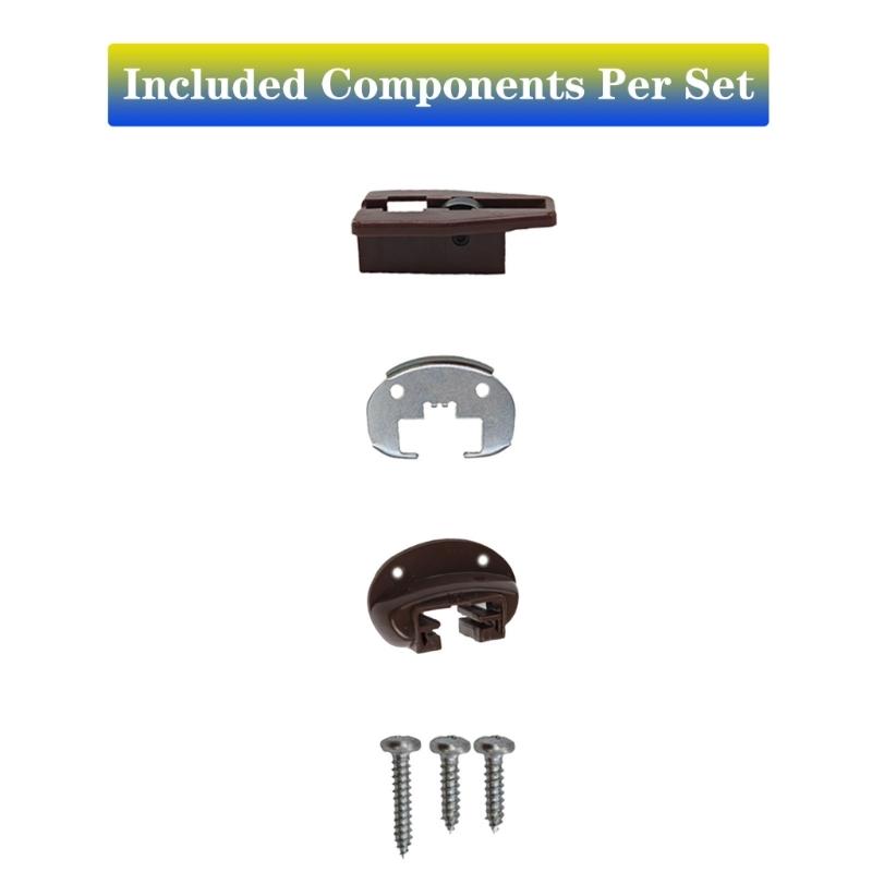 5set Drawer Slides with Metal Backing & Screws Drawer Repair Parts Drawer Track Guides and Glides Easy to Installation