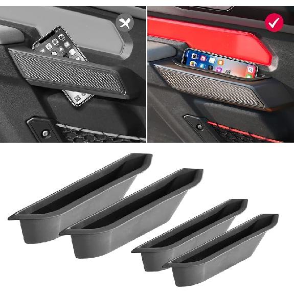 Mabett Aufbewahrungs-Organizer für Vordertürgriffe, kompatibel mit Ford Bronco 2021 2022 2023, Ablagebox für innere Türgriffe für Bronco-Zubehör 2/4-türig,