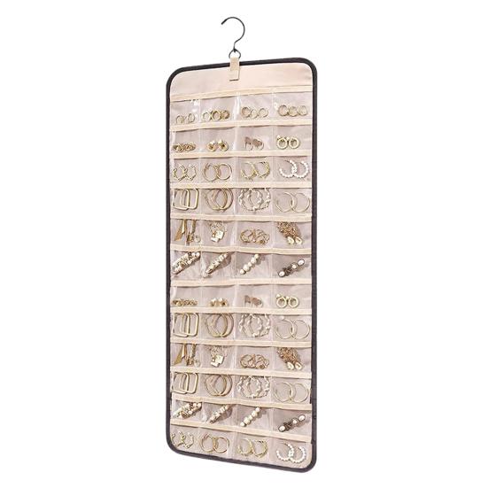 

Подвесной органайзер для украшений, держатель для ожерелий, большая емкость, предотвращающая спутывание серег, колец, вешалка, стойка для показа украшений чёрный