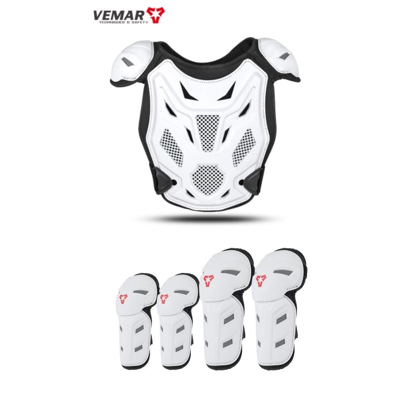 Kids Motorcycle Riding Body Armor/Elbow Knee Protector Children Motocross Back Vest Chest Off-Road Moto Cycling Protective Gear