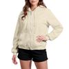 Women's Loose Hooded Sweatshirt Zipper Cardigan Jacket