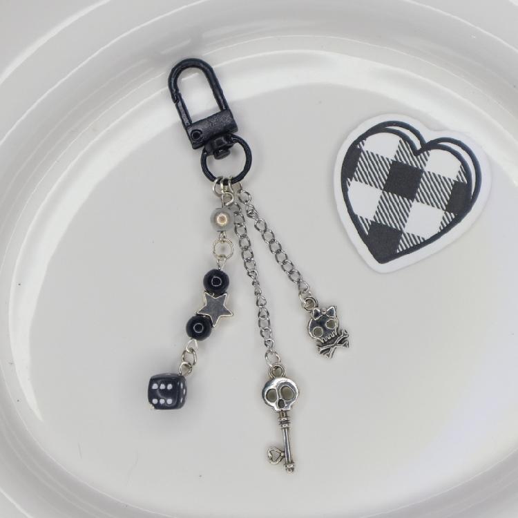 Elegant Beaded Mobile Phone Lanyard Handmade Beaded Keyring Accessory for Women