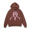 Unisex Oversized Hoodie With Foil Bubble Letter Print 555555 Streetwear Casual Sweatshirt Men Women