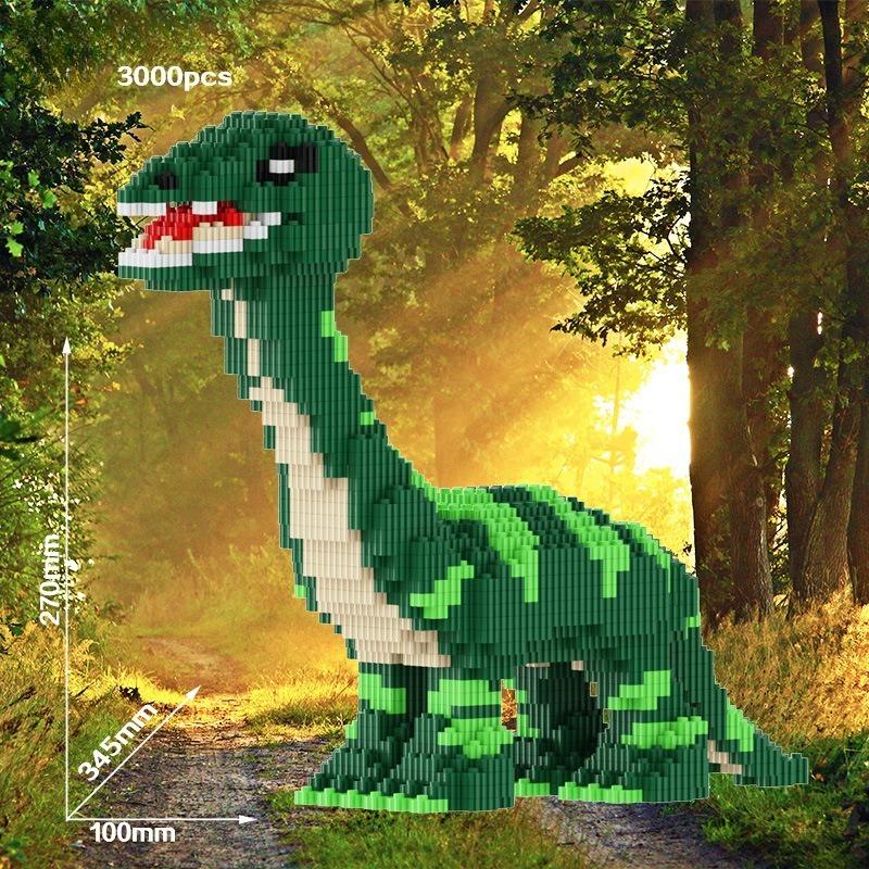 Dinosaur building blocks, Tyrannosaurus rex puzzle toys, Triceratops, Brachiosaurus figurines, gifts for boys and girls
