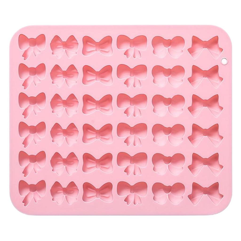 Meltryllis Chocolate Silicone Mini Bow Baking Tool for Home 36 6 Compatible with Gummy and Soft and Easy to Heat and Cold Fun for Parents and DIY