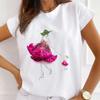 African Women's New Fashion City Girl Half Sleeve Basic Cute Clothes T-shirt Graphic T Shirts Y2k Tops Harajuku Vintage Tee