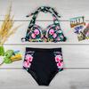 Two-Piece Swimsuit for Beach Pool Flowers Print Women'