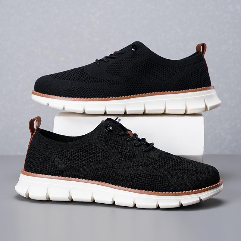 Men's Lightweight Breathable Flyknit Casual Loafers Plus Size Shoes