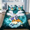 Cartoon Cover Pillowcase Bedding Set  D-DigimonS Greymons Adult Boy Girl Bedroom Decoration Children Single Double Large Size
