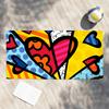 Farben R-Romero B-Britto Kunst Handtuch Dusche Sauna Reise Spa Schnelltrocknend Fitnessstudio Zubehör Weich Groß Strandhandtücher