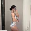 Beautiful Back Racing 's Swimsuit One-piece Triangle Bikini Skinny Belly Cover Professional Training Swimsuit