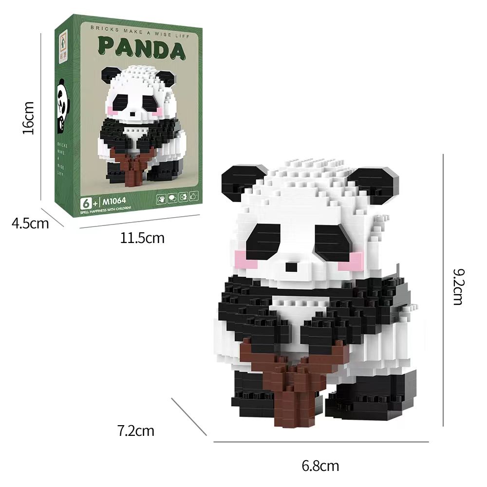 Panda Lovers Creative Micro Building Blocks 3D Mini Model Kit Moc Diy Gift Christmas Decor Children Toys