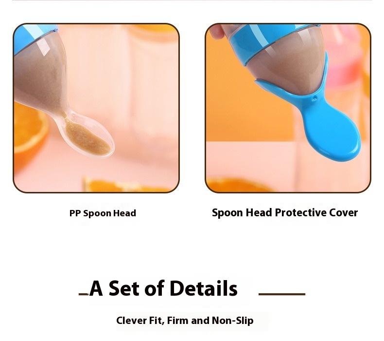 Baby Rice Paste Bottle Baby Supplementary Food Spoon Rice Paste Feeding Bottle Squeeze Spoon Rice Paste Milk Bottle Maternal and Infant Products
