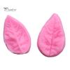 2Pcs Leaf Shape DIY Fondant Cake Decorating Chocolate Silicone Mold Baking Tool