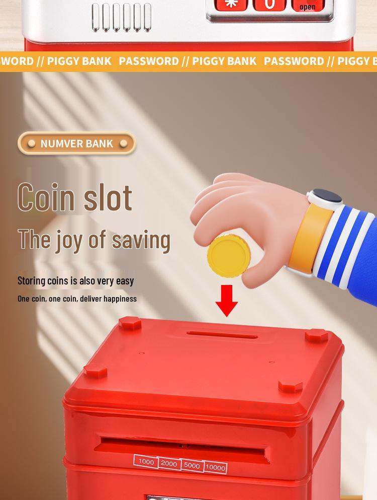 Children's Combination Lock Piggy Bank: Money Saving Bank for Boys and Girls, Save & Withdraw, Chinese New Year Lucky Money Storage