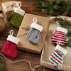 Christmas Tree Hanging Decor Mini Knitted Stocking Ornaments, Knit Xmas Decor, Small Holiday Decorative Socks Pendants for Tree, Mantel, Doorway Party