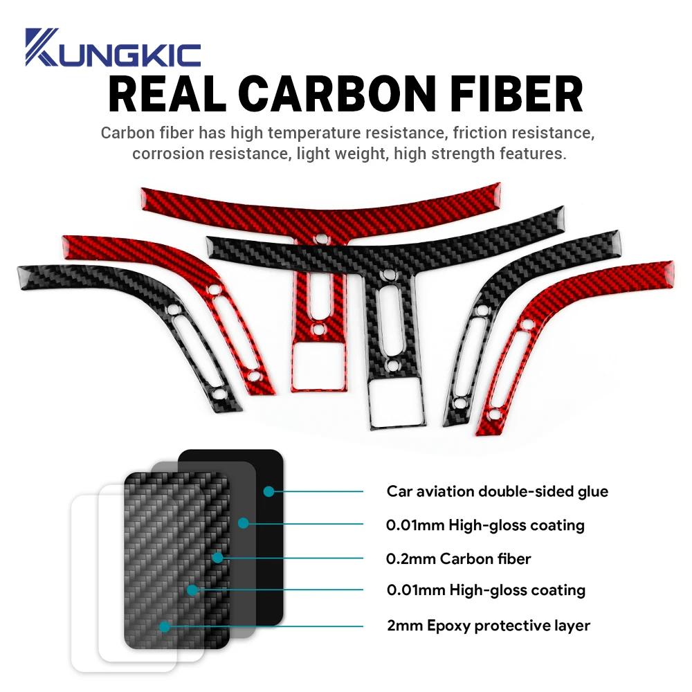 Echter Weicher Karbonfaser-Aufkleber für Peugeot 206 2009 2010 2011 2012 2013 2014 LHD RHD Auto Armaturenbrett Lüftungsauslass Innenverkleidung