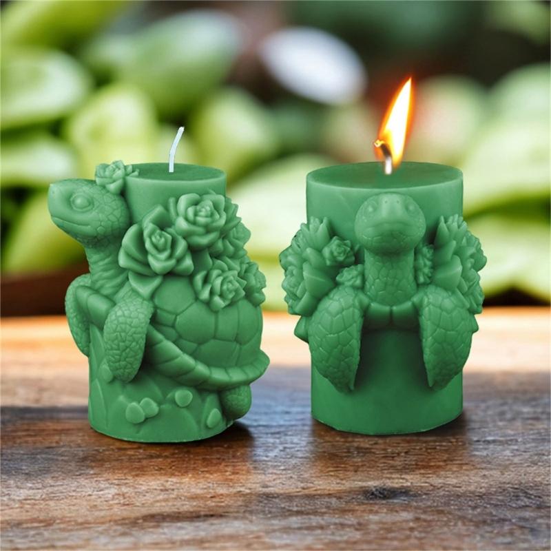 Sea Creature Silicone Mold 3D Tortoise Statue Silicone Candle Molds for Handmade Candle Soap Epoxy Resin Silicone Molds