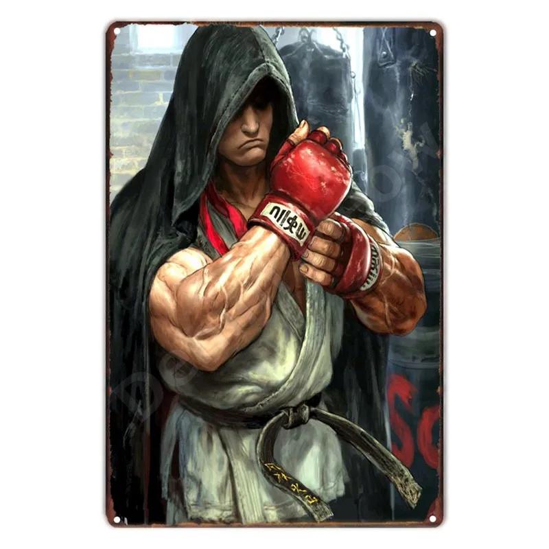 The King Of Fighters Anime Vintage Metal Sign, Wall Art Poster, Fighting Games, Retro Sign For Bar,Club,Man Cave,Home Wall Decor