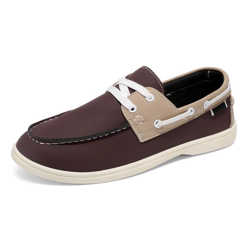 Men's Plus-size Fashion Casual White Shoes Breathable Soft Sole Four Seasons New Non-slip Comfort Outdoor Driving Leather Shoes
