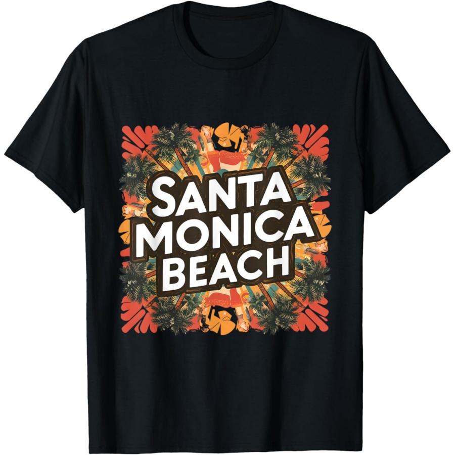 California Santa Monica Beach T-Shirt for Men Women Kids(2) XXXXXL чёрный
