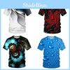 Mesmerizing 3d Printed Mens T-shirt With Unique Raindrop Design O-neck Summer Tops