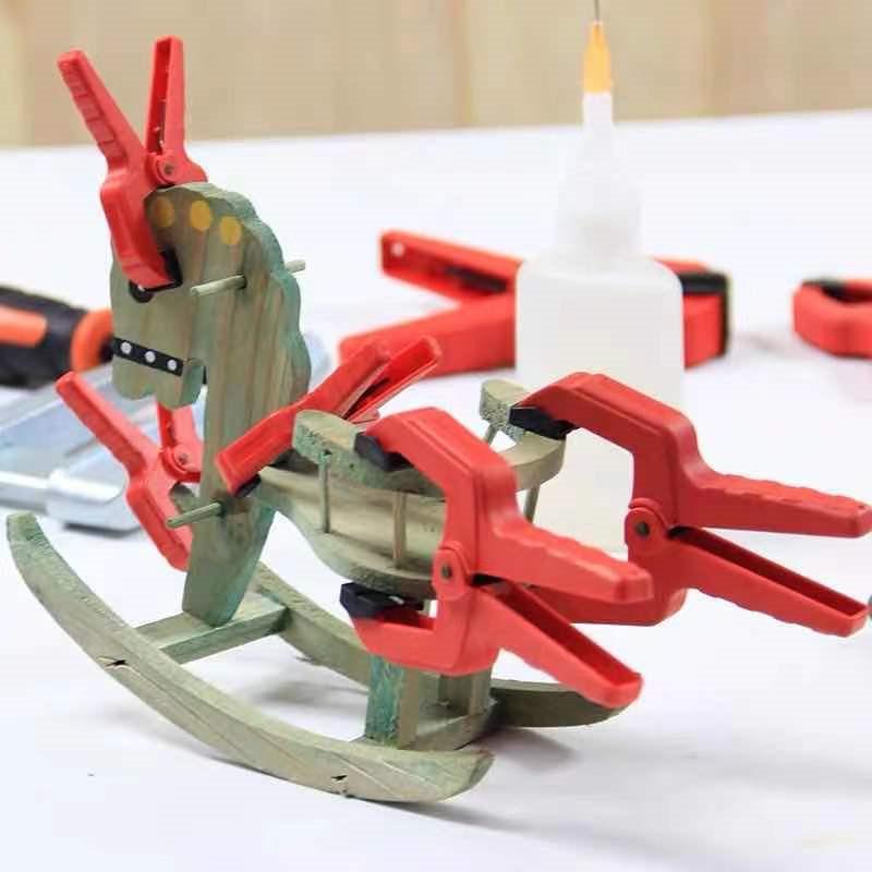 Heavy Duty Woodworking Spring Clamp 2/3/4 Inch Plastic Nylon Grip Strong A Type Carpenter Clip Tool Gripper for Wood Clamping
