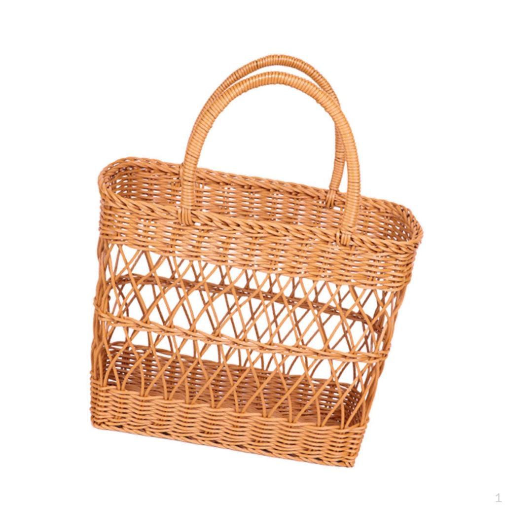 Camping Picnic Basket with Handles for Organizing Essentials