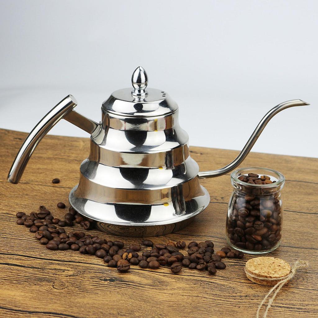 Coffee Kettle Drip Gooseneck Stainless Steel Pour Over Teapot Long Spout Filter Pot Water for