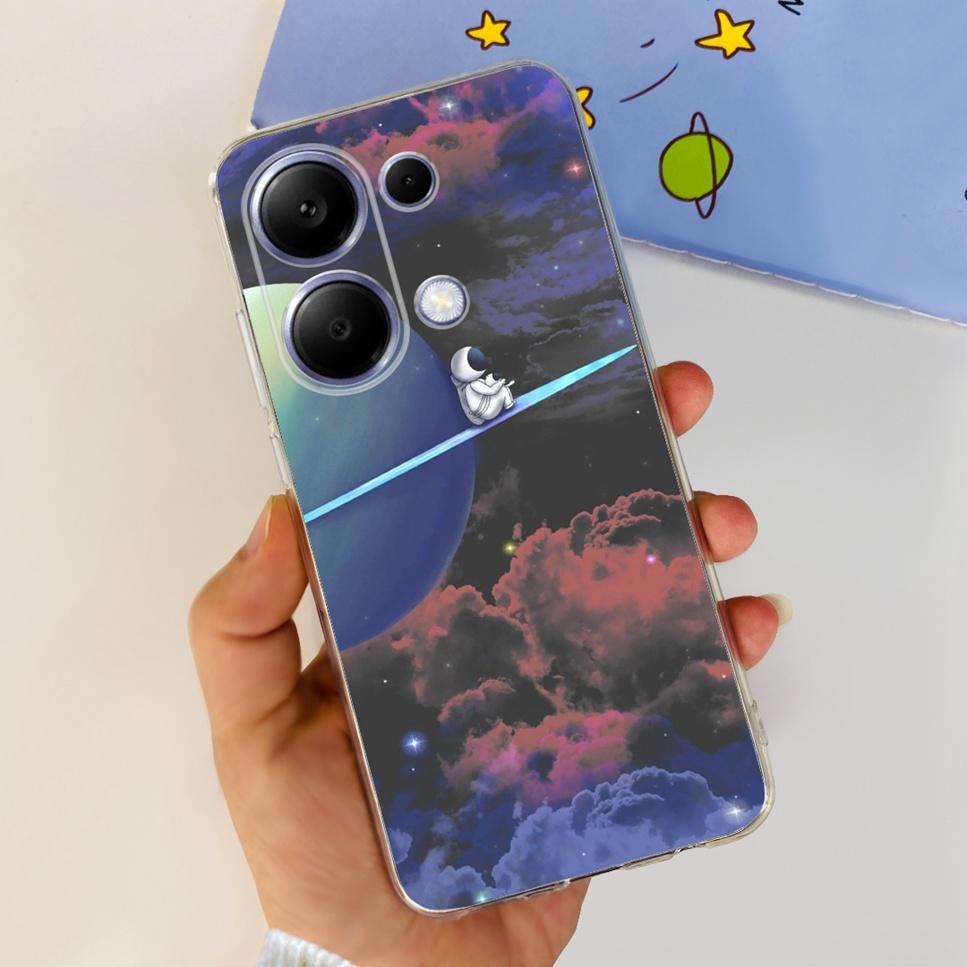 For Xiaomi Redmi Note 13 Pro 4G Case Beautiful butterfly flower TPU Soft Silicone Cover For Xiaomi Poco M6 Pro Bumper Phone Case