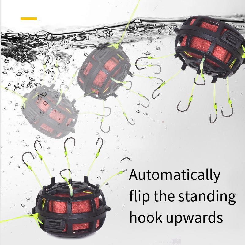Reverse Bottom Cage Upward Bait Cage Hook Reverse Bottom Fishing Upward Flipping Board Explosion Hook Material Practical Tools