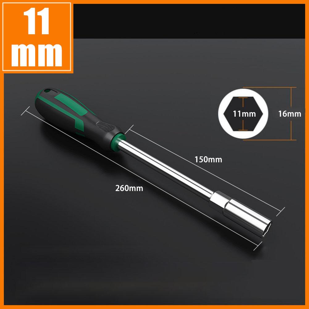 1 Stück Schraubendreher Steckschlüssel Sechskant Schraubendreher Sechskantmutter Schlüssel Verlängerungstreiber 5-14mm Metall Handwerkzeugteile Länge 150mm