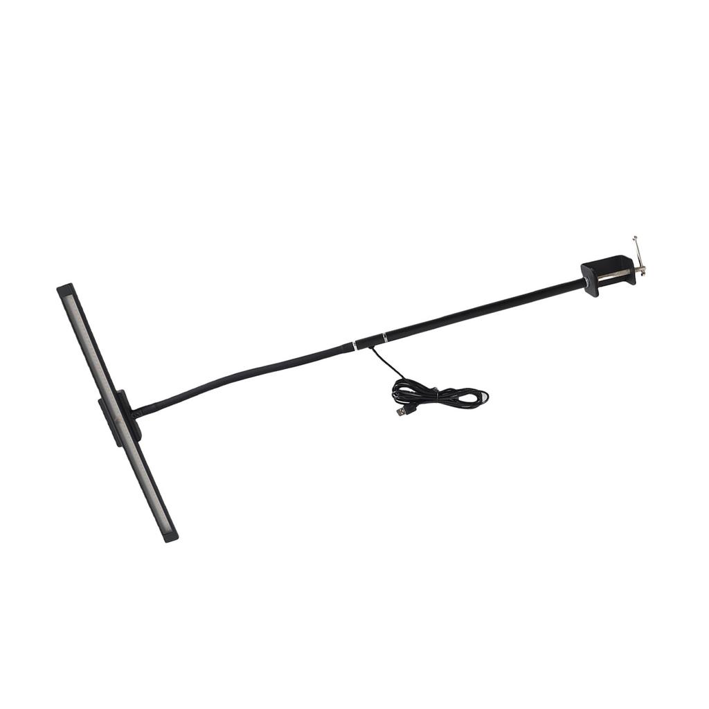 LED Desk Lamp Double Key Stepless Dimming Eye Caring Gooseneck Table Lamp for Reading Studying Working