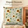 Sunflower Pattern Cushion Cover Natural Linen Pillow Cover Double-Sided Print Cushion Cover For Sofa Home Decor