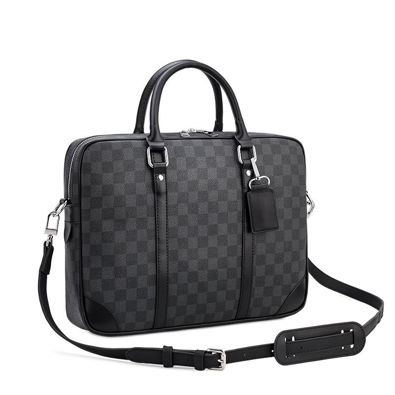 2024 Men's Business Briefcase: European & American Style, Large Capacity, Single Shoulder, Crossbody, Handheld Laptop Bag