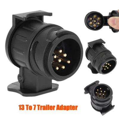 13 To 7 Pin Trailer Adapter Trailer Wiring Connector Socket Plug 12V Car Parts