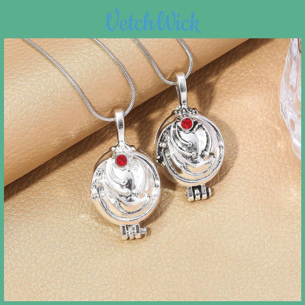 The Vampire Diaries Red Rhinestone Decoration Openable Alloy Necklace For Fans And Cosplay
