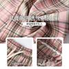 Pink plaid pants women's autumn new high waist drape loose casual straight thin wide-leg pants