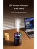 Creative USB Mini Steel Cannon Humidifier with Colorful Lighting and Large Mist Volume for Desktop and Car Use