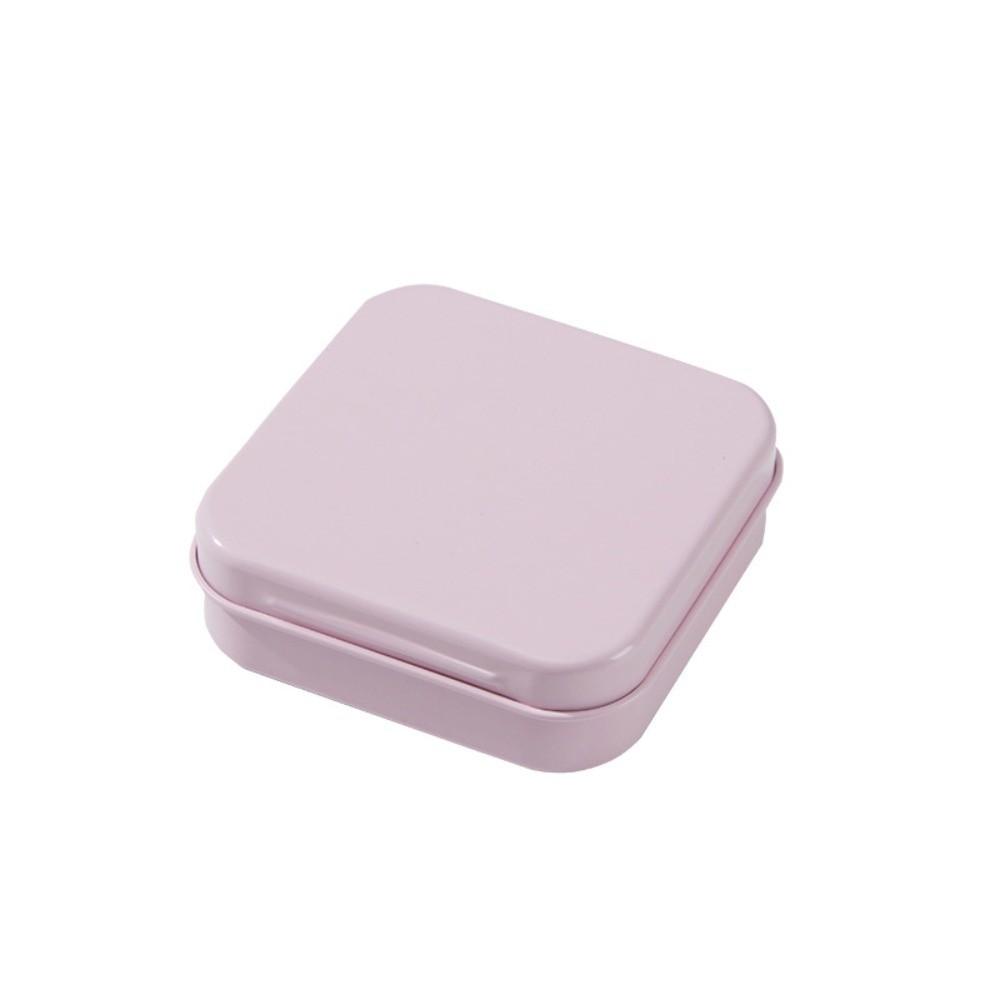 Eco-Friendly Candy Storage Box Square Shape Durable Flip Top Tin Box Metal Material Mini Sealed Jars for Home Organization