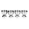 Egg Cup Holder Stainless Steel Egg Cups Plates Tableware Holder For Hard Soft Boiled Egg Kitchen Display