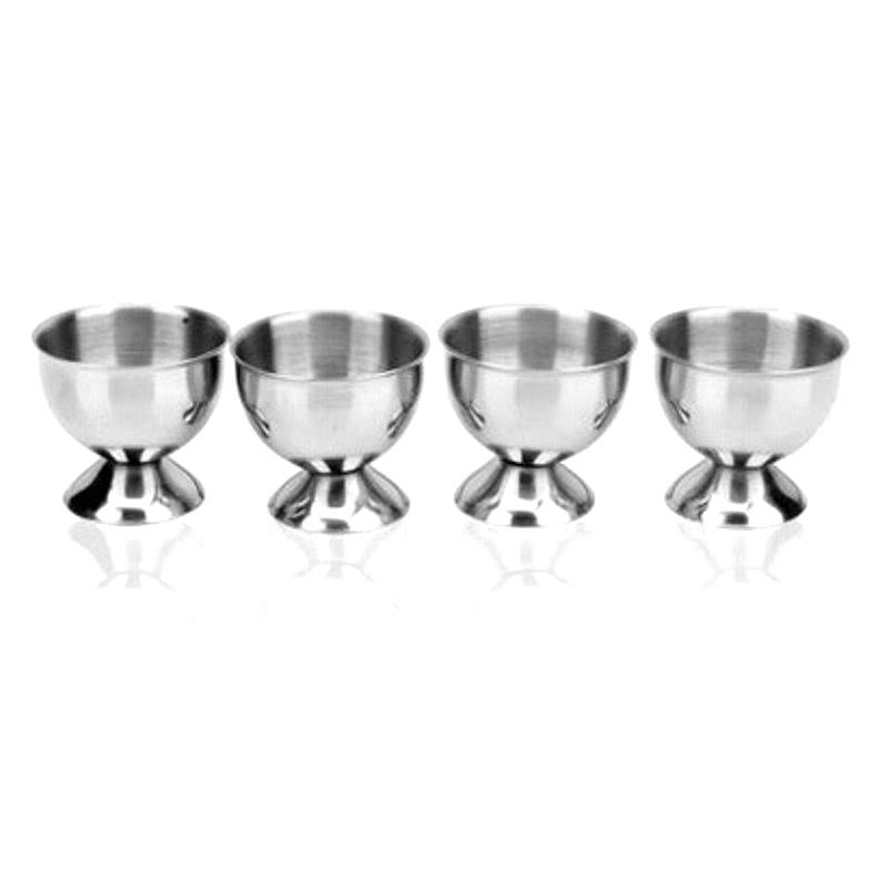 Egg Cup Holder Stainless Steel Egg Cups Plates Tableware Holder For Hard Soft Boiled Egg Kitchen Display