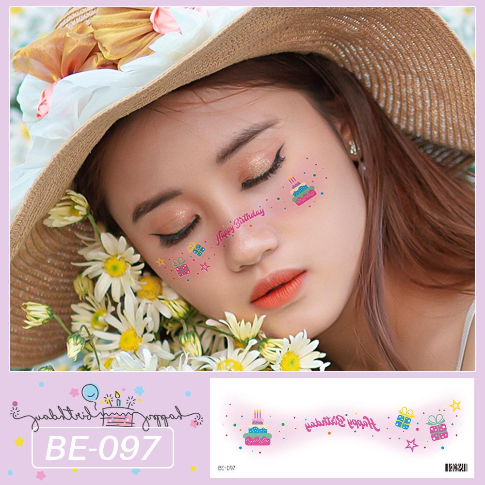 Ruikalong Cute Strawberry Blush Face Stickers for Birthday Parties 158x60 mm