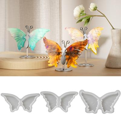 Multifunctional White Silicone Butterfly Wing Mold for Creating Stunning Ornaments and Handmade Craft Displays