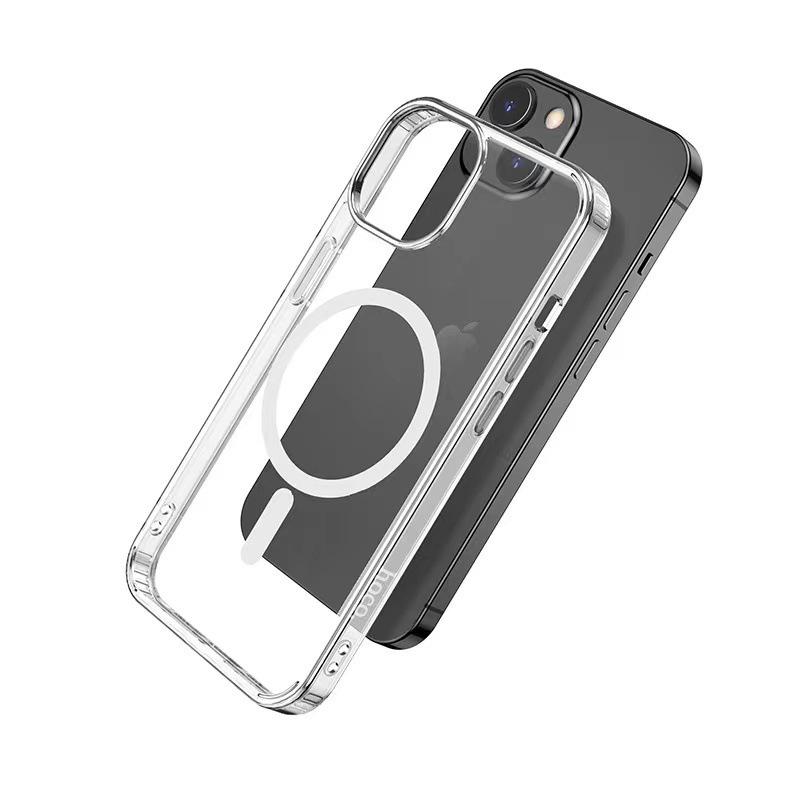 Magnetische Handyhülle für iPhone 14 Pro + Gehärtete Linsenfolie für Apple 15 Pro Max