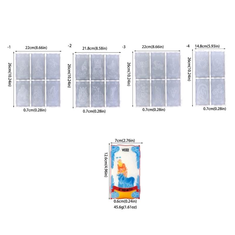 Easy To Use Tarot Card Silicone Mold Jewelry Making Tools Resin Casting Molds Silicone Material Suitable for DIY Crafts
