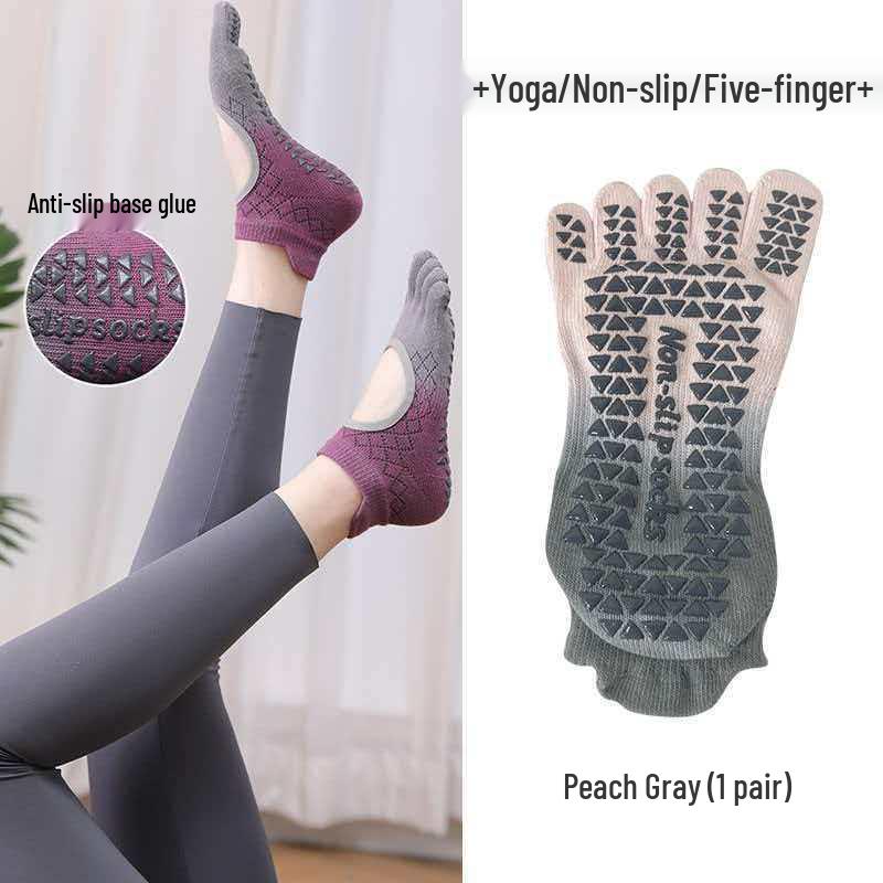 Women s Gradient Non-Slip Five-Toe Yoga & Pilates Socks - Spring/Summer 2026 One Size