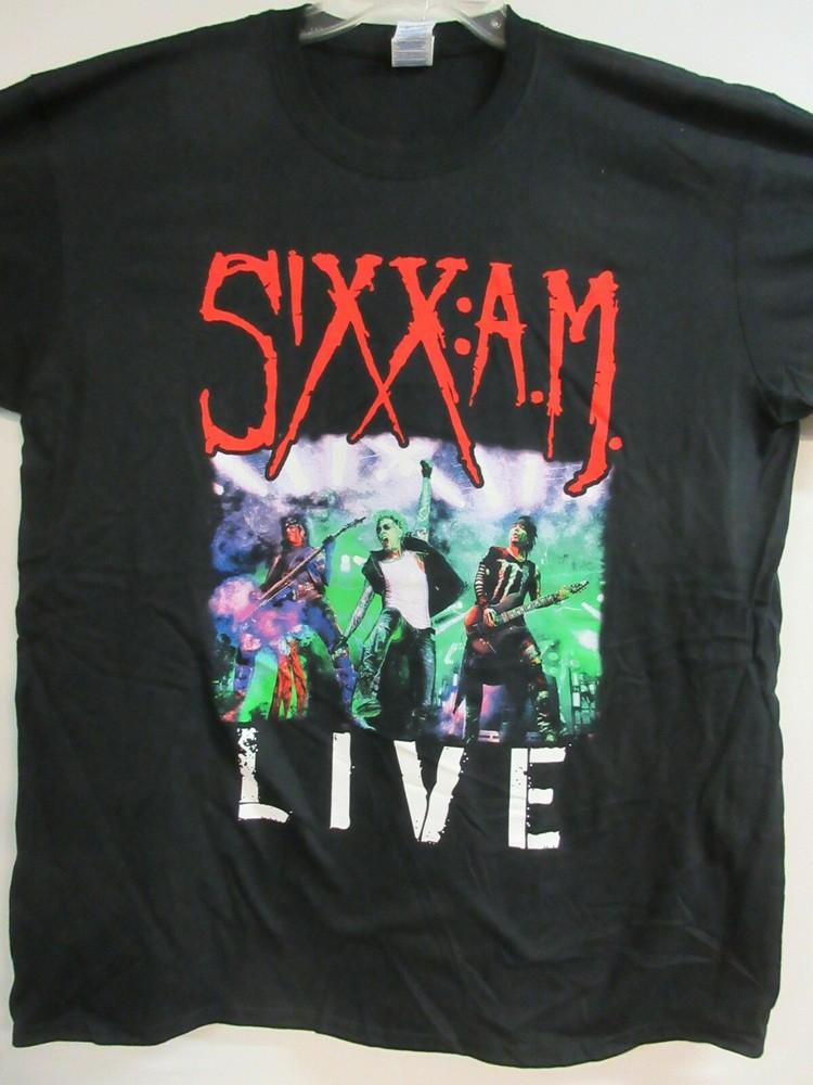 SIXX AM OFFICIAL MERCH LIVE 16 TOUR BAND CONCERT NIKKI SIXX MUSIC LARGE Unisex T-Shirt XXXL
