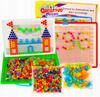 Kreatywny Zestaw Układanka Pinezki Grzybki Montessori Puzzle 296 Elementy